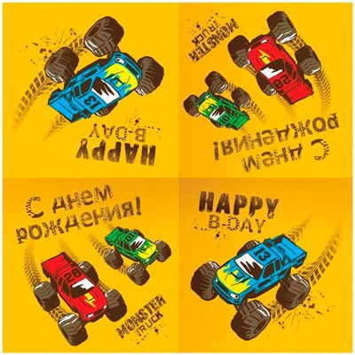 Салфетки Тачки Монстры Трак 33смх33см 12шт 6078966 - фото 69904936