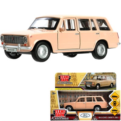 Модель 2102-12-BG ваз-2102 12 см, двери, багаж, инер,бежевый Технопарк - фото 69905142