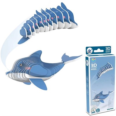 Конструктор картон. P5-45A Дельфин в коробке - фото 69905347