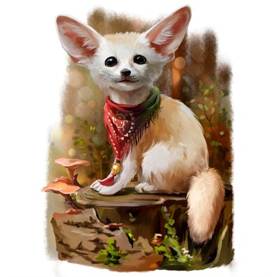 Набор для творчества Алмазная мозаика 20х30 см Лисичка-фенек НД-0962 - фото 69905834