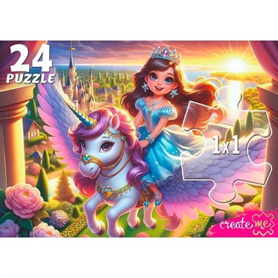 Пазл 24 Макси Полет принцессы на единороге УК24-0211 - фото 69906168