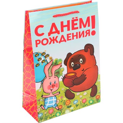 Пакет Чудо праздник глянцевый союзмультфильм Винни Пух ml PML-127501-VP - фото 69906205