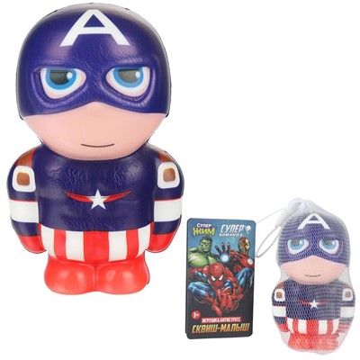 Игрушка антистресс Сквиш малыш супер герои,в синем костюме Супер Жим JN-SN06-CA-RU - фото 69906744