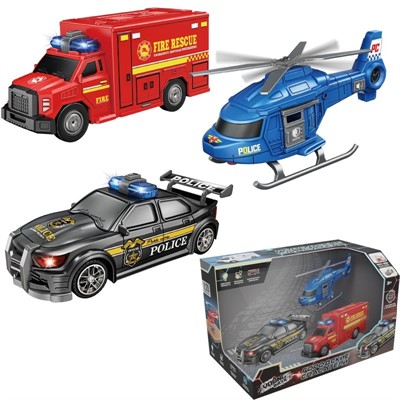 Набор машин Young Racer MKJS200J Городские спасатели в кор. - фото 69907022