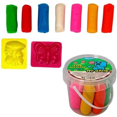 Набор для творчества Тесто для лепки 7цв. 2 формочки My Game 77944 - фото 69907508