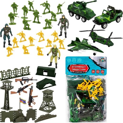 Набор солдатиков MR BOY YS8700-11 с аксес. в пак. - фото 69907987