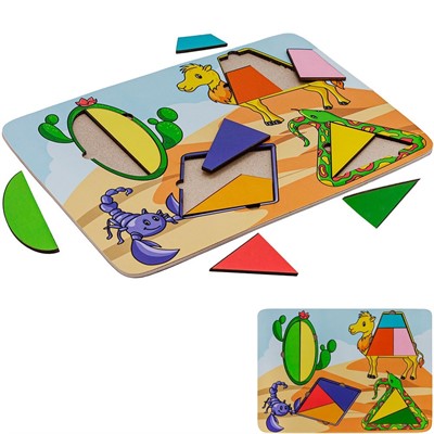 Деревянная Головоломка для малышей Пустыня ОА-00000116 /Арбо/ - фото 69908113