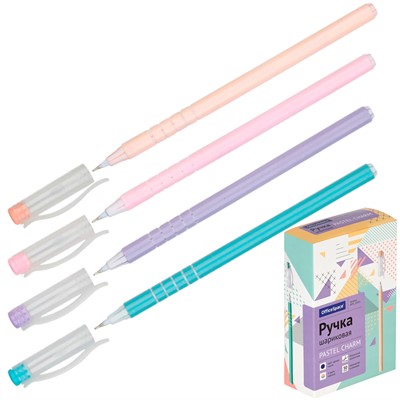 Ручка шариковая синяя OfficeSpace "Pastel charm" 0.6мм BPPC_43051 - фото 69908157