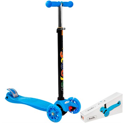 Самокат трехколесный GT-4108A голубой - фото 69908352