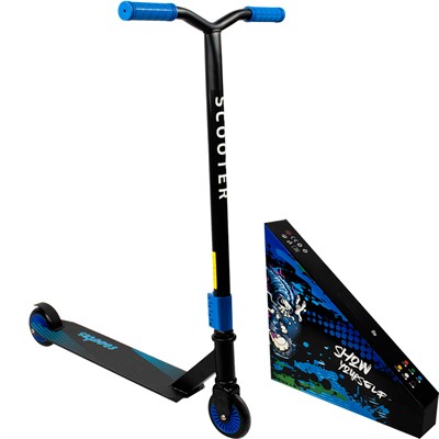 Самокат трюковой синий колеса 100 мм 141V-1136 - фото 69908607
