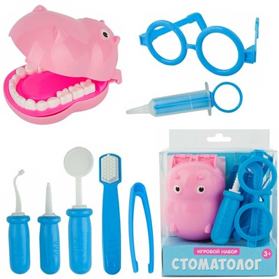 Набор Стоматолог Бегемотик 8 предметов 09460 - фото 69908754