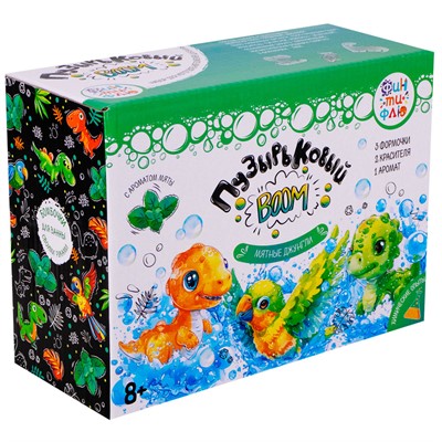 Набор для творчества Бобмочки для ванны Пузырьковый BOOM Мятные джунгли Ф190 Фин ти Флю - фото 69909498