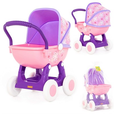 Коляска для куклы Arina №2 4-х колесная 48219 П-Е /2/ - фото 69909586