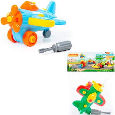 Конструктор-транспорт Самолет 19эл. в пак 77110 П-Е /11/ - фото 69909612