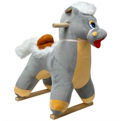 Качалка Конь музыкальная серый 98090801 - фото 69909816