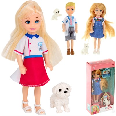 Кукла малышка 91026-D с питомцем (шоубокс 12 шт/ цена за шт) в кор. - фото 69909988