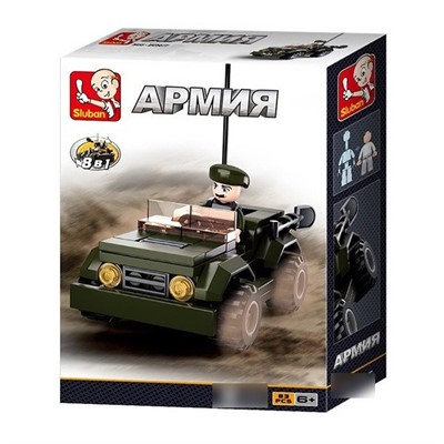 Конструктор Армия 38-0587F Машина 83 дет. в коробке - фото 69910083