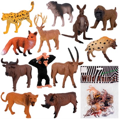 Набор животных 2207-2 Дикие в пак. - фото 69910362