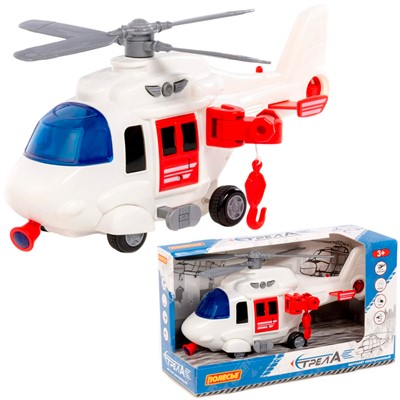 Вертолёт - скорая помощь "Стрела" инерц., свет, звук в кор. 61809 П-Е /6/ - фото 69910436