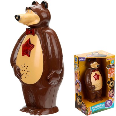 Игрушка на батарейках Сказочник мишка 20 песен, сказок и фраз Маша и Медведь HT1464-R - фото 69910447