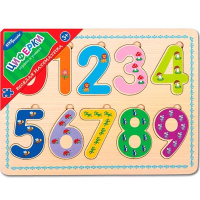 Деревянная Игра Весёлая математика. Циферки 89208 - фото 69910598