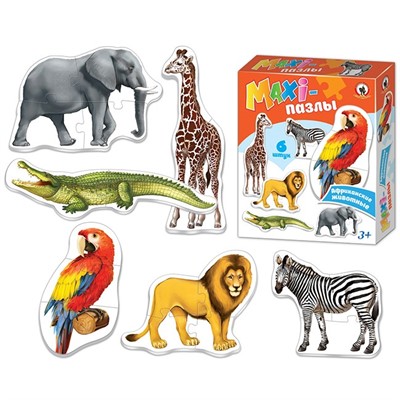 Пазлы MAXI Африканские животные 02540 - фото 69910763