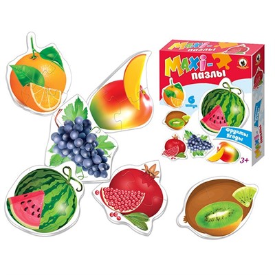 Пазлы MAXI Фрукты/ягоды 02554 - фото 69910809