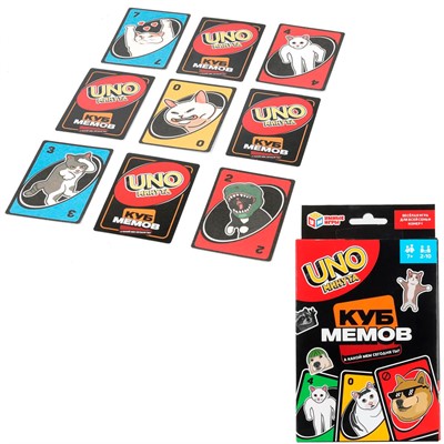 Игра Умка Куб мемов. UNO минута. Карточная игра 4630395060332 - фото 69911360