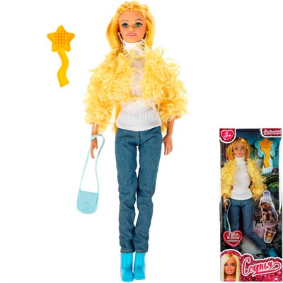 Кукла Карапуз 66001-W12-S-BB София 29см, руки и ноги сгиб, Зима, акс - фото 69911407