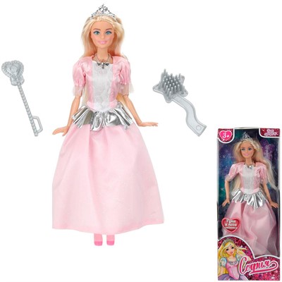 Кукла Карапуз 66001P-13-S-BB-WOD София 29см, руки и ноги сгиб., Принцесса, акс - фото 69911430