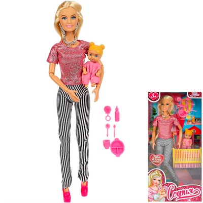 Кукла Карапуз 66001-SET38-S-BB София 29см, руки и ноги сгиб, дочка, акс - фото 69911510