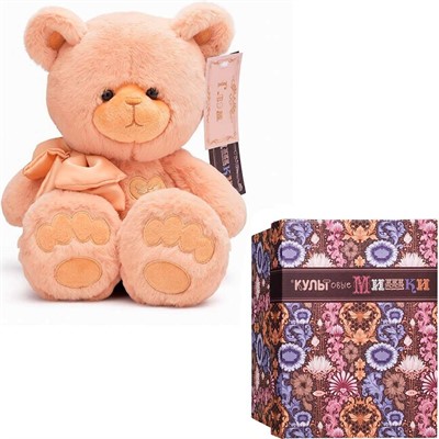 Медведь Глэм, с бантом, карамельный, 25 см МГлэм/25/54-1 - фото 69911531