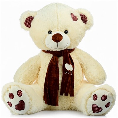 Медведь Тони с шарфом В150 латте МТШ/80/52 - фото 69911544