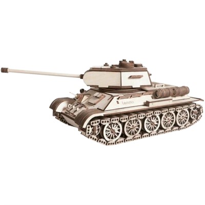 Деревянный Конструктор 3D Танк "Легенда сражений" Т-34 - фото 69911828