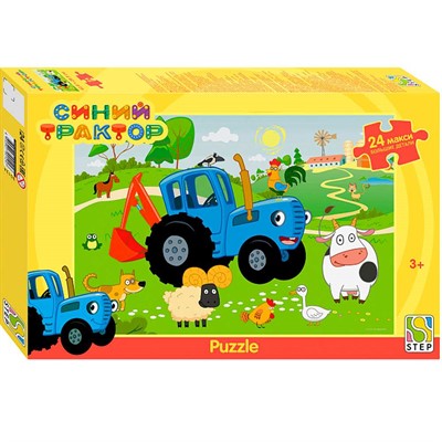Пазл Макси 24 Синий трактор 90124 Степ /12/ - фото 69911875
