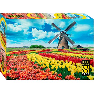 Пазл 1000 Мельница в тюльпанах 79822 Степ /12/ - фото 69911913