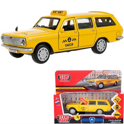 Модель 2402-12SLTAX-YE ГАЗ-2402 Волга Такси желтая Технопарк в коробке - фото 69912069