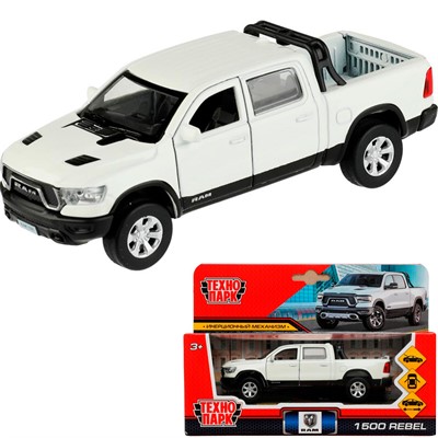 Модель RAM1500-13-WH DODGE RAM 1500 REBEL 13 см Технопарк в коробке /72/ - фото 69912164