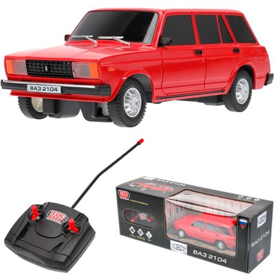 Машина на радиоуправлении 2104-18L-RD LADA ваз-2104 свет, 18 см, красный Технопарк - фото 69912792