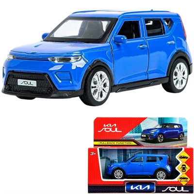 Модель SOUL-12-BU KIA soul длина 12 см, двери, багаж., инерц, синий Технопарк в кор. - фото 69913105