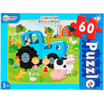 Пазл 60 Синий трактор 4630115523437 - фото 69913907