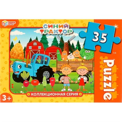 Пазл 35 Синий Трактор. Коллекционная серия 4680107974600 /24/ - фото 69913947