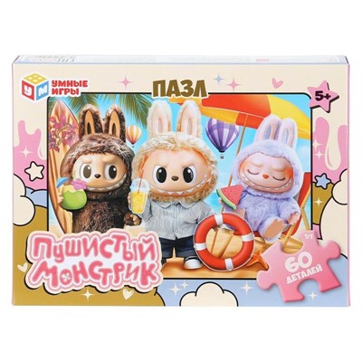 Пазл 60 Пушистый монстрик 4630395055178 - фото 69914743