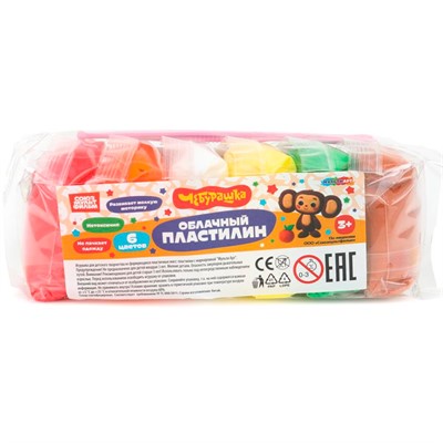 Набор для творчества Легкий пластилин Чебурашка 6 цв. 10 гр. MultiArt FLUFFY6-127911 - фото 69914846