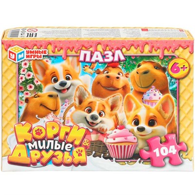 Пазл 104 Корги и Милые друзья 4630395054010 - фото 69915115