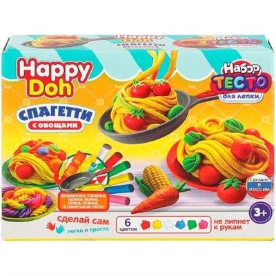 Набор для творчества Для лепки с формочками спагетти, 24 см HAPPY DOH PDSET-125602-MAC - фото 69915124