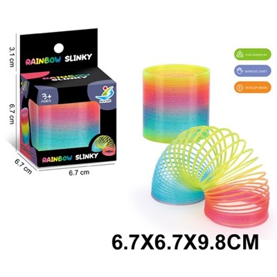 Пружинка BY605-5W Радуга в кор. - фото 69915923