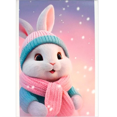 Блокнот 40 л. А6 Зайка зимой 69592 - фото 69916121