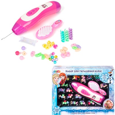 Набор для творчества Набор с бусинами для волос Снежная принцесса МУЛЬТИ АРТ BEADS-123502 - фото 69916355