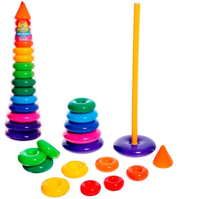 Пирамида с конусом 15 колец 9780520 - фото 69916473